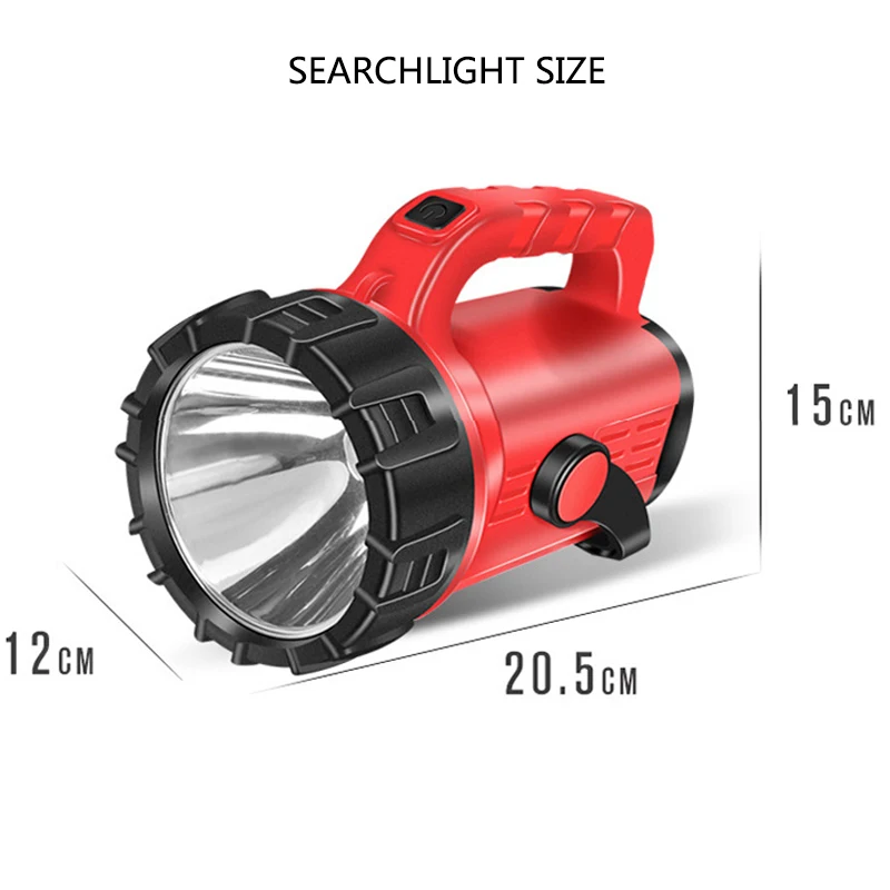 Most Powerful LED Work Light 500M Long Range Searchlight USB Rechargeable Flashlight Spotlight Waterproof Work Lamp