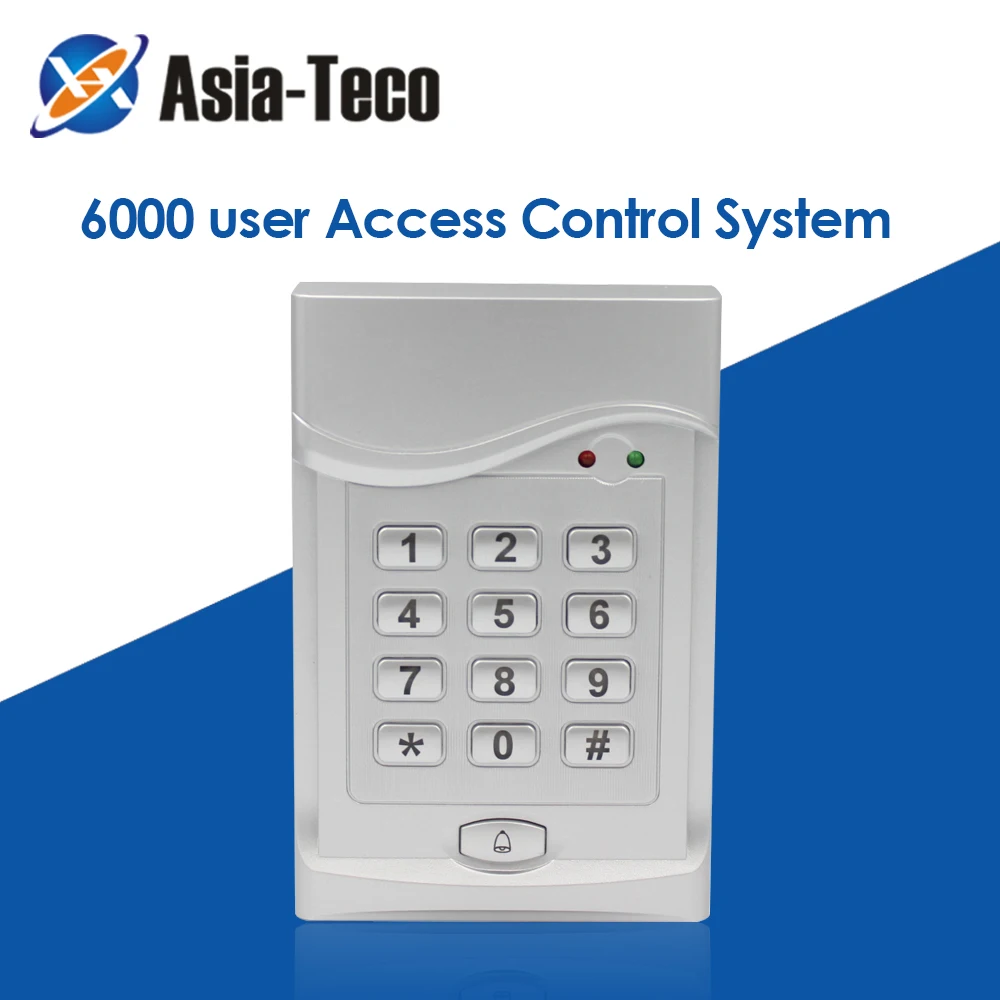125Khz RFID Access Control Keypad digital 6000 user Standalone Access Controller panel Card Reader Door Lock opener