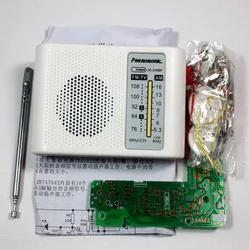 Kit de rádio estéreo am/fm, diy, eletrônico, montagem, portátil, peças para aprendizado cf210sp