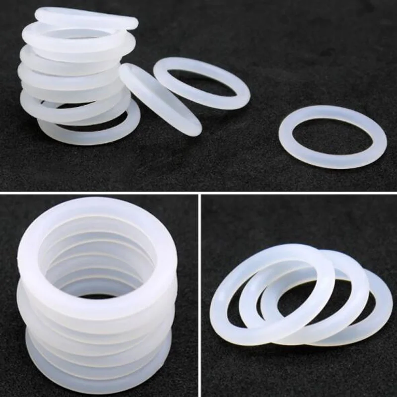 

Wire Dia 4.0mm White Food Grade Silicon Rubber O-Ring Seals Washer Outer Dia*Wire Dia