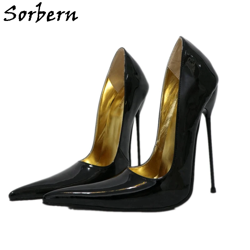 

Sorbern 16Cm Sexy Female Pump Steel High Heel Shoes Pointed Toes Slip On Stilettos Fetish Crossdresser Pump Custom Colors