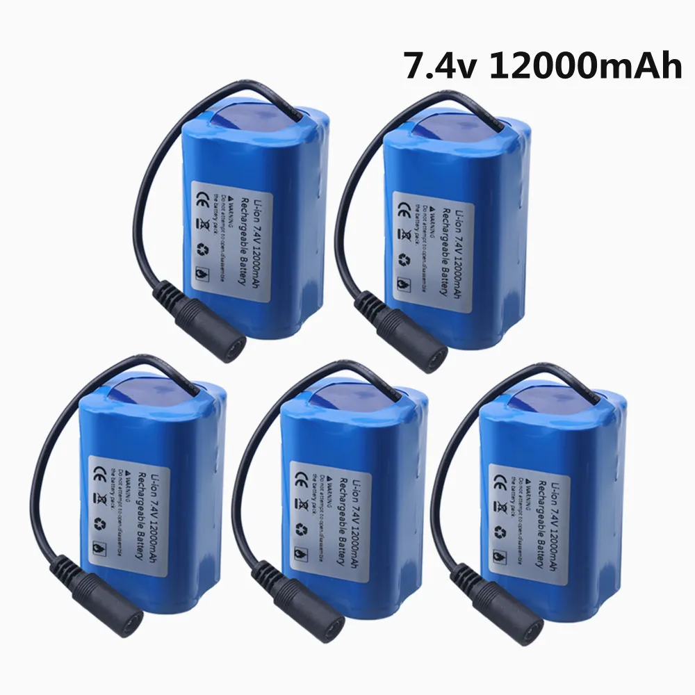 

1-5pcs 7.4v 12000mAh Battery for T188 2011-5 T888 V007 H18 C18 Remote Control RC Fishing Bait Boat Spare Part