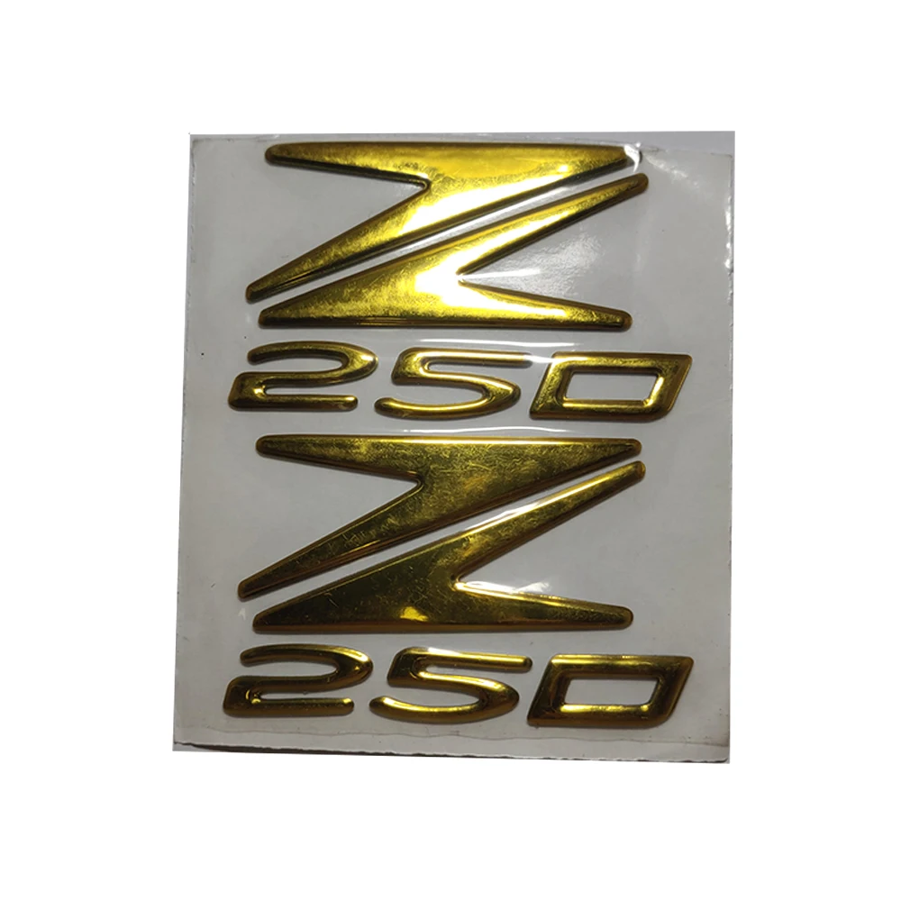 Motocicleta 3d emblema emblema decalque tanque roda z250 adesivo macio reflexivo decalque para kawasaki z250 z 250