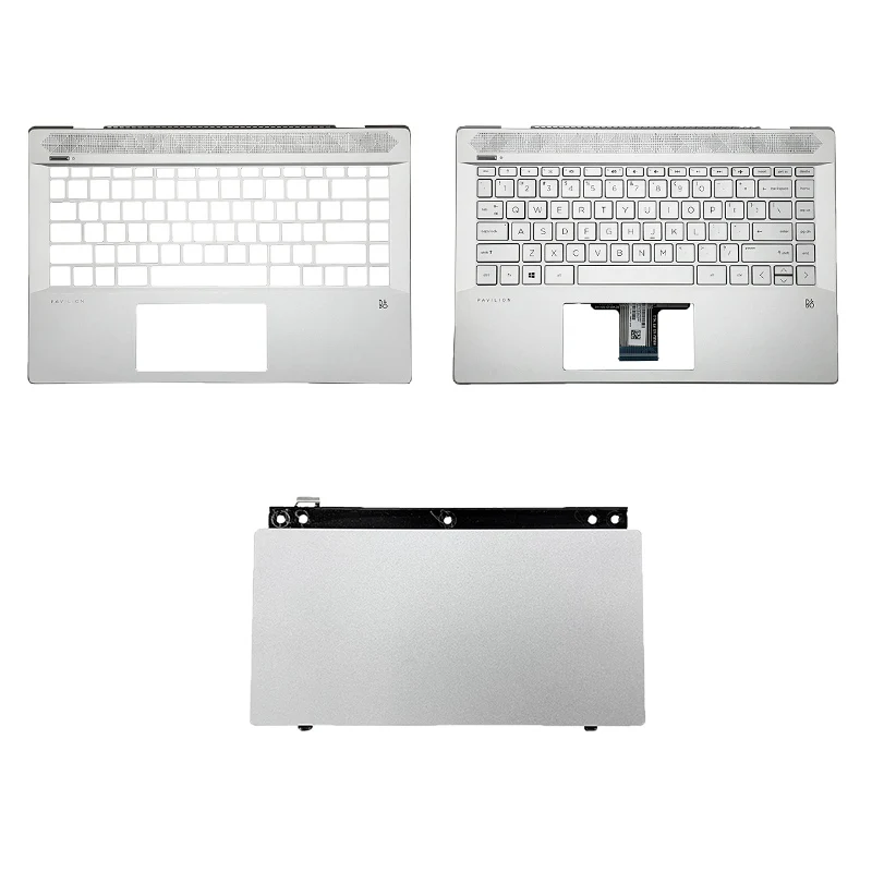 

New For HP Pavilion 14-CE TPN-Q207 Laptop Palmrest Upper Top Case Cover/Backlit Keyboard/Touchpad/Bottom Case Silvery