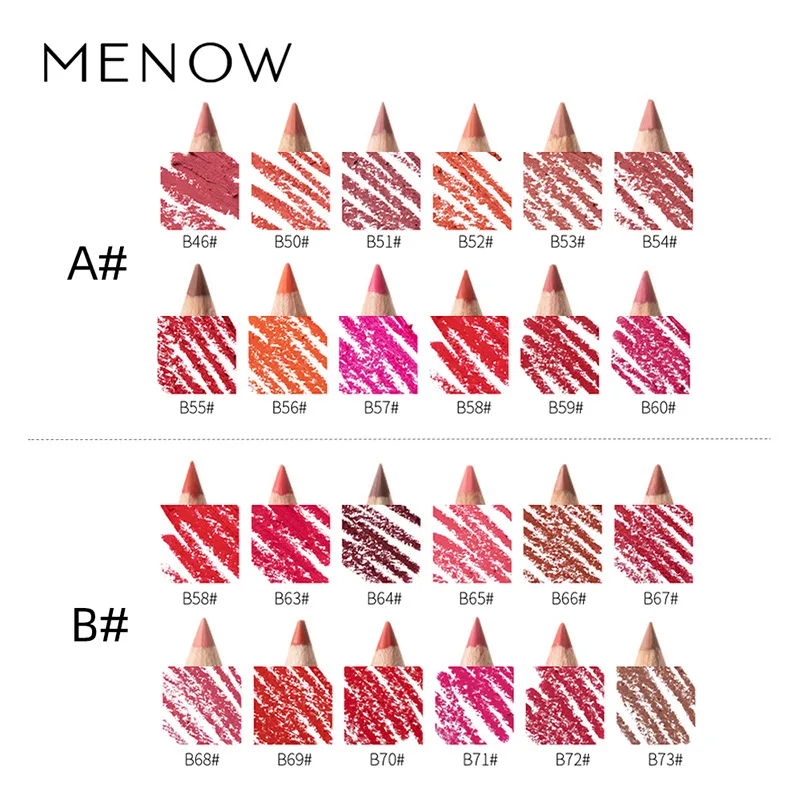 Bán Chạy Menow 12 Màu Kẻ P130 Mờ Gỗ Chống Thấm Nước Bền Color Lipliner Trang Điểm Hàng Mỹ Phẩm Tặng Cho Nữ