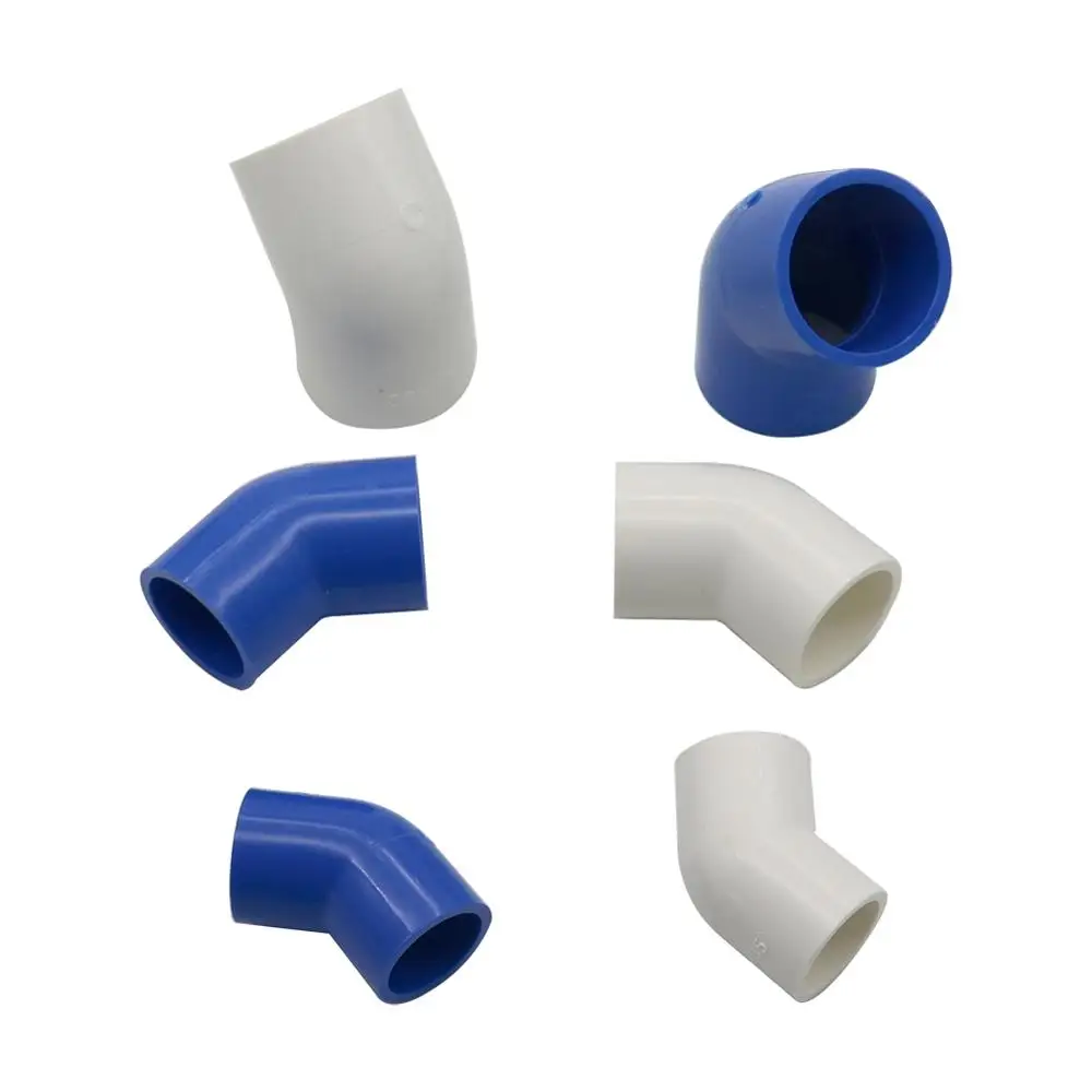 20mm 25mm 32mm Elbow PVC Connectors Garden Irrigation Water Pipe Connection Accessories 45 Degree Joint Plastic Connectors