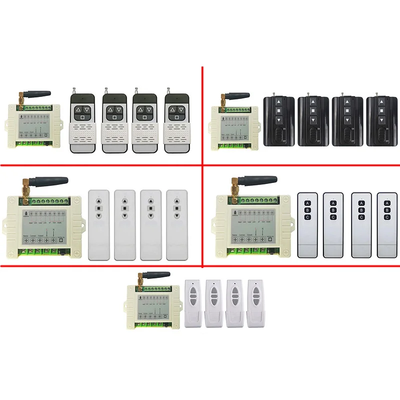 1000M 110V 220V AC 10A Motor Wireless Remote Control Switch Roller Shutter Door Electric Curtain Remote Forwards Reverse