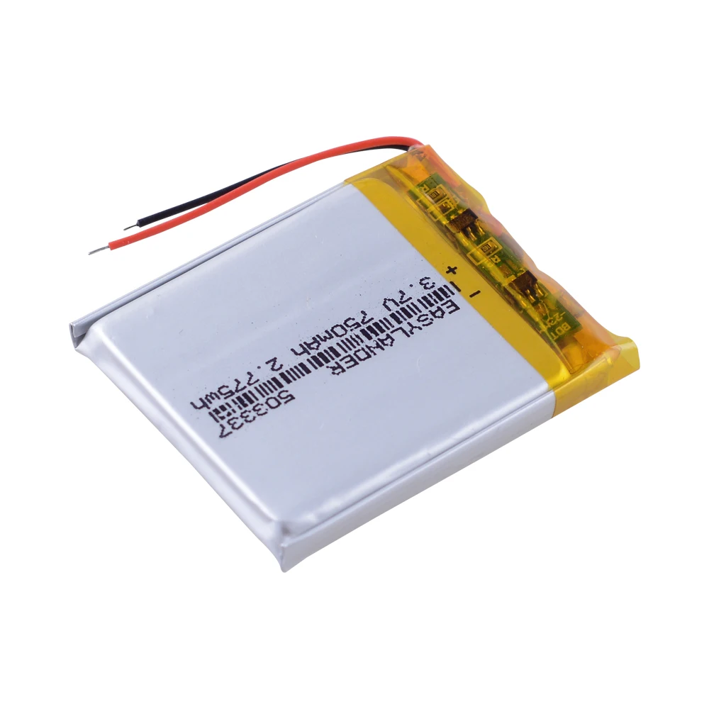 JST 2.0mm 2pin 3.7V 750mAh 503337 EU053337P  Polymer Lithium-ion Batteries