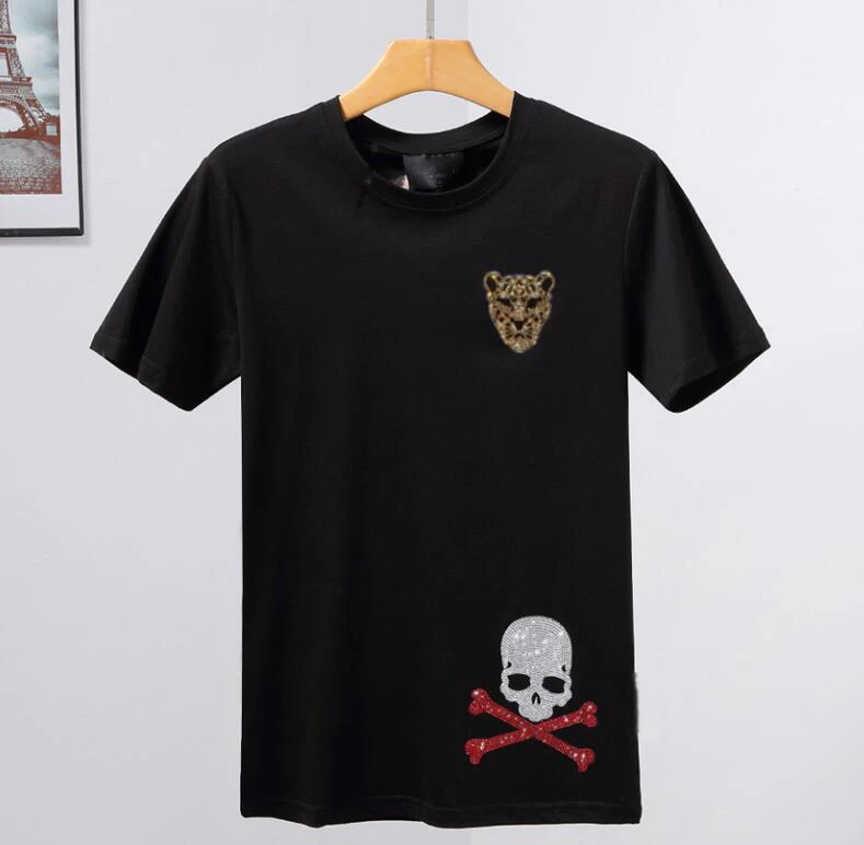 Hip Hop T Shirt 2021 Streetwear  Tshirt Short Sleeve Cotton Rhinestone Tees