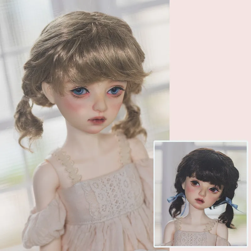 BJD doll wig is suitable for 1/3 1/4 1/6 1/8 Blythes tylish and versatile new imitation mohair wig with double centipede braids