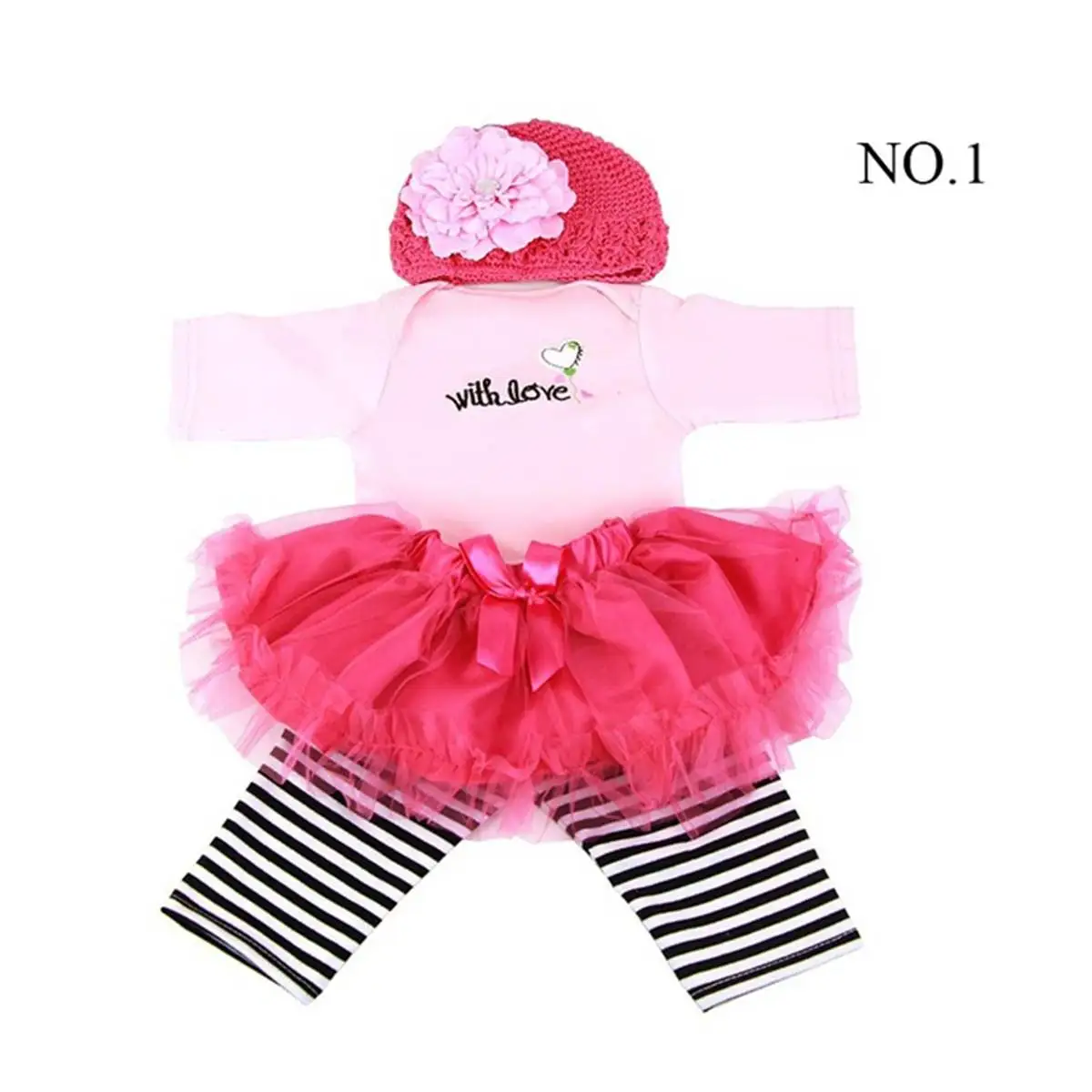 Npk, boneca rosa estilos diferentes 50-58cm, vestido de boneca reborn, roupas de boneca bebê de alta qualidade, roupas de algodão com chapéu de faixa de cabelo ac