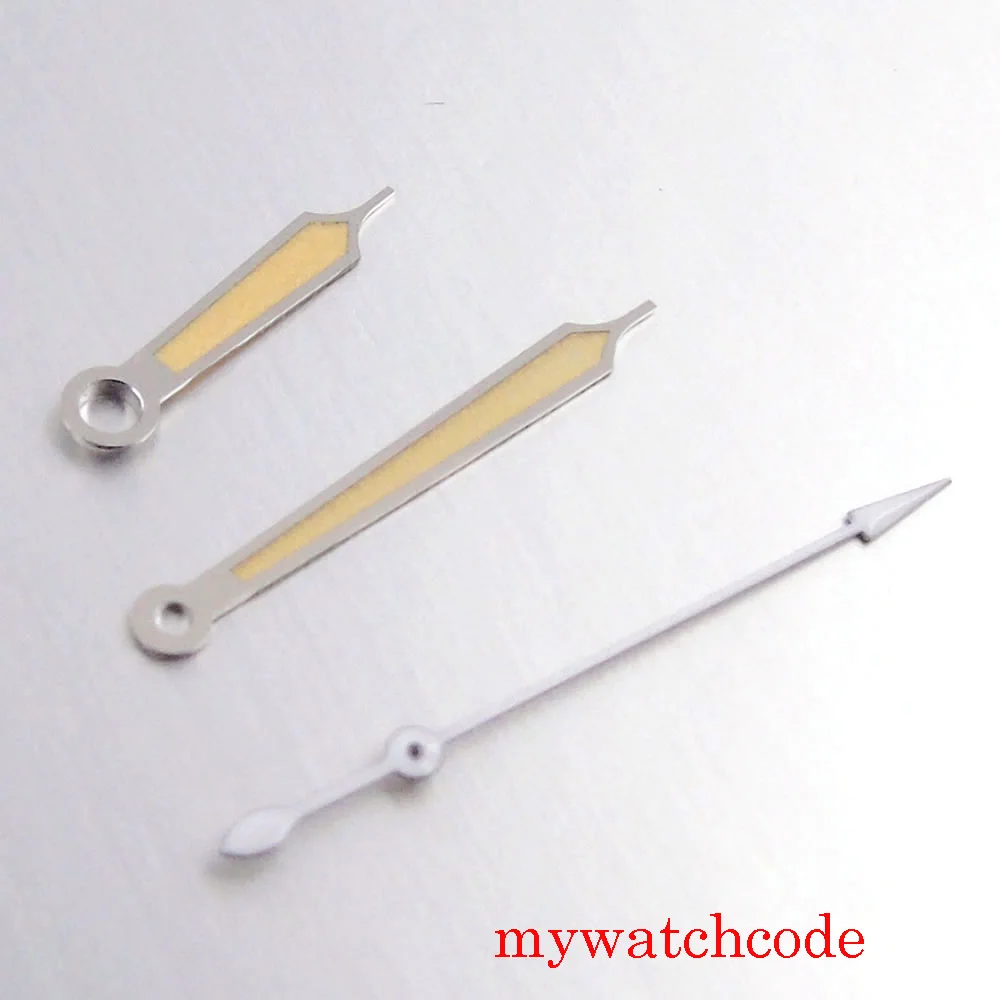 Per NH35 NH36 MIYOTA 8215 821A 8205 Mingzhu 2813 ETA 2824 2836 movimento arancione lancette dell'orologio Set verde luminoso parti di alta qualità