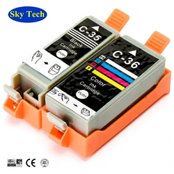 SKY PGI35 CLI36 PGI-35BK CLI-36C Premium Compatible Ink Cartridges For Canon PIXMA IP100 iP110 IP100B TR150 Printer