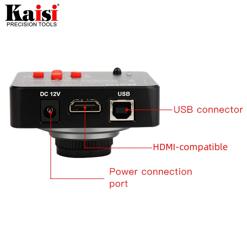 Kaisi 2000W HDMI-Compatible 1080P 60FPS 20MP USB Industrial Electronic Digital Video Microscope Camera For Phone CPU PCB Repair