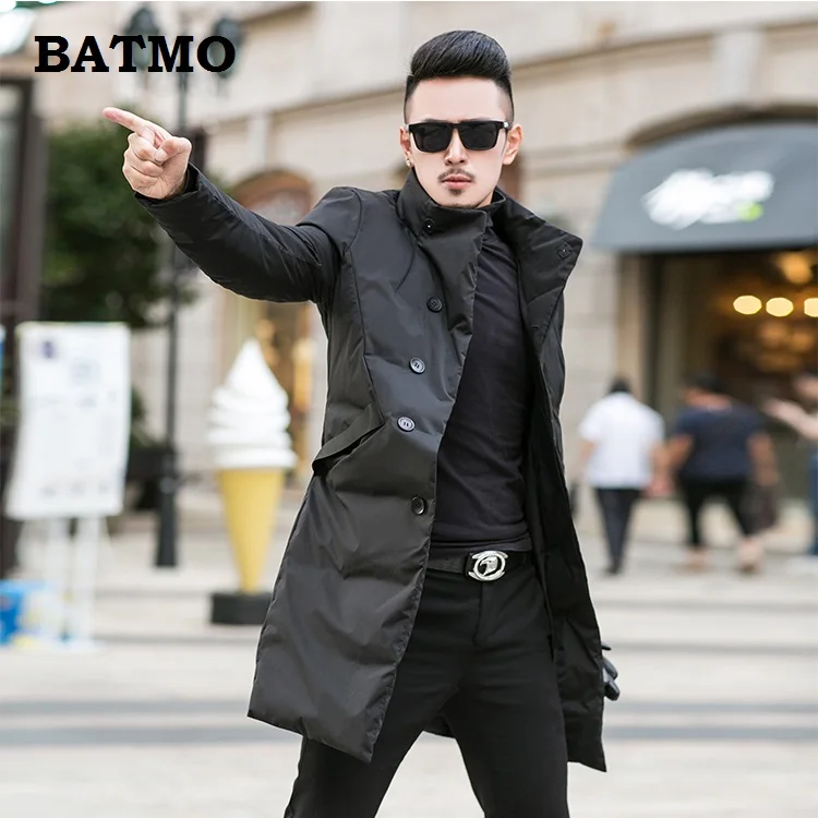 BATMO 2024 new arrival winter 80% white duck down jackets men,men\'s winter trench coat men,overcoat1001