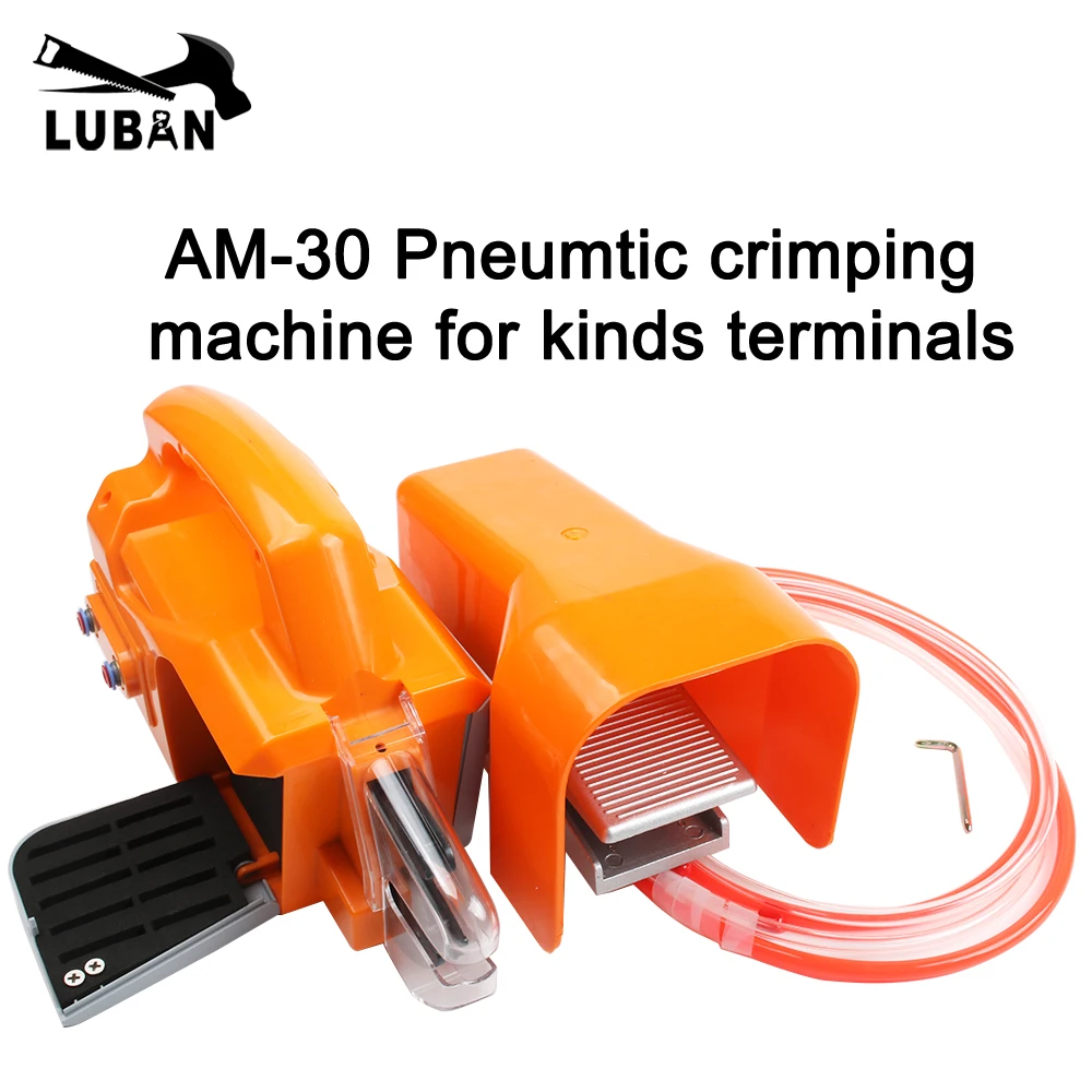 LUBAN AM-30 New air crimping machine pneumatic crimping tool for cable terminals connectors