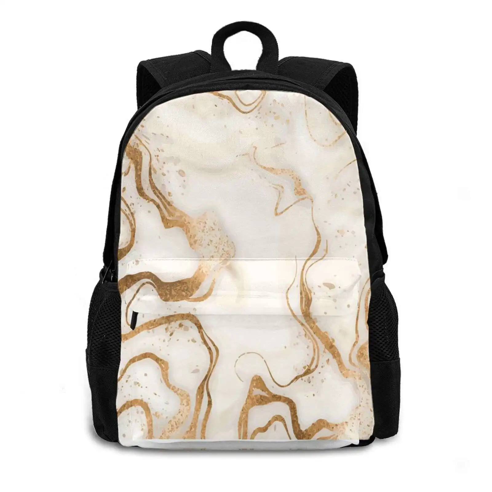 Marble Collection Bag Backpack For Men Women Girls Teenage Marble Collection Marble Tops In White And Gold For Women Marble