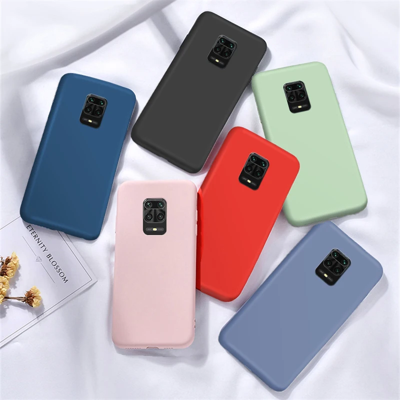 For Xiaomi Redmi Note 9S Case For Redmi Note 9S Cover Liquid Silicone Soft Back Protective Fundas Case For Xiaomi Redmi Note 9S