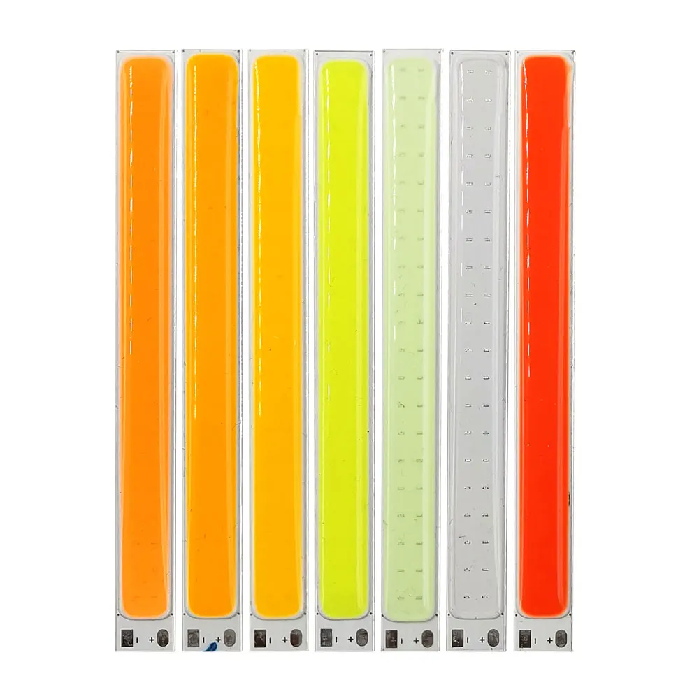 Dropshipping 100mm LED COB Strip 10W 12V LED Light Yellow Orange Purple Pink Cold Blue Green Red Color LED Bulb for Car Lights