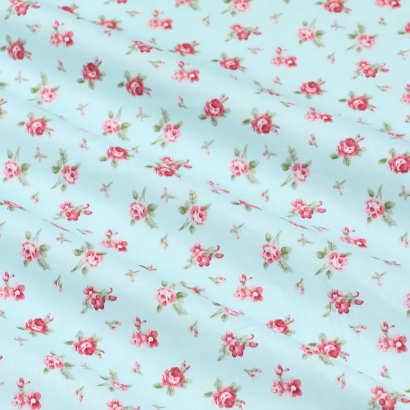 Cotton Twill Fabric Peony Small Floral Liberty Home Decor Upholstery Textile DIY Sewing Accessories By Half Meter