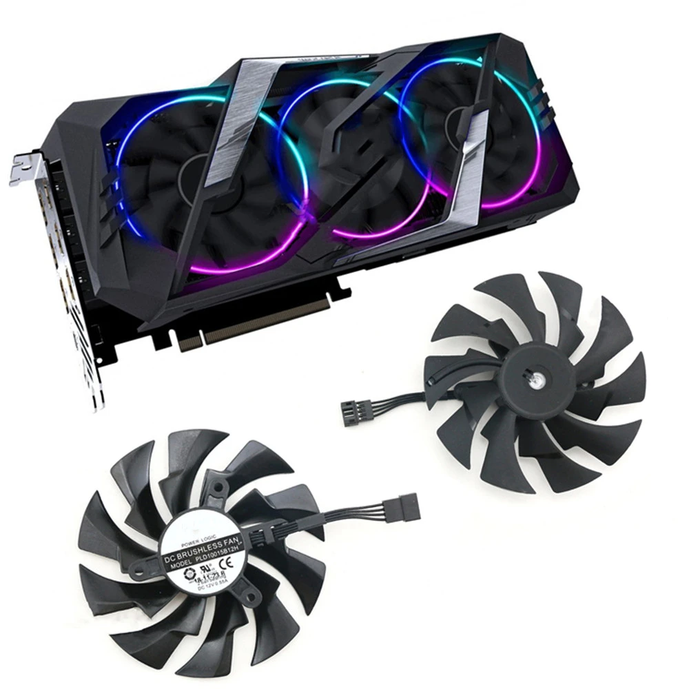 

1pc Cooling Fan Replacement Video Card Cooler PLD10015B12H for Gigabyte AORUS RTX 2080Ti/ 2080/ 2070/ 2060S Graphics Card