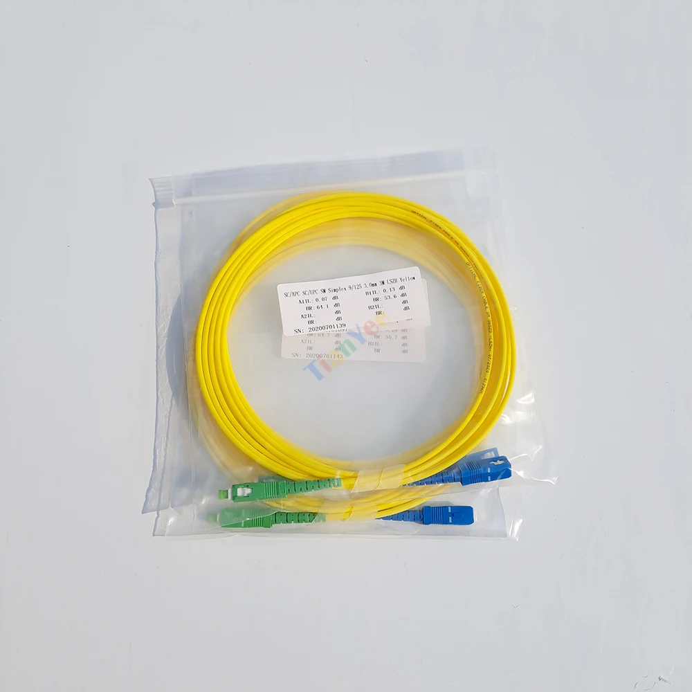 SC/UPC-SC/APC-SM 3mm Fiber Optic Jumper Cable Single Mode Extension Patch Cord 831D