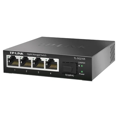 TP-LINK Full Gigabit Cloud Management Schakelaar TL-SG2105 4*10/100/1000Base-T RJ45 + 1 * Gigabit Sfp optische Poort App Web Vlan Qos