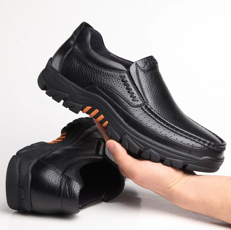 Genuine Leather Shoes Men Loafers Soft Cow Leather Men Casual Shoes New Male Footwear Black Brown Slip-on 2020 new tyh6