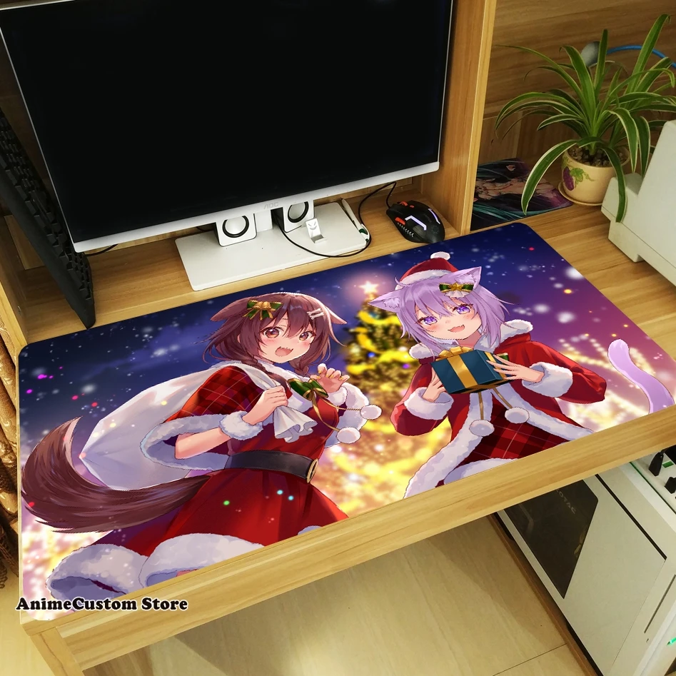 

Anime Game Hololive YouTube Inugami Korone Large Thicken Mouse Pad Laptop Mice Mat Tabletop Keyboard Mat Anti-Slip Playmat Gift