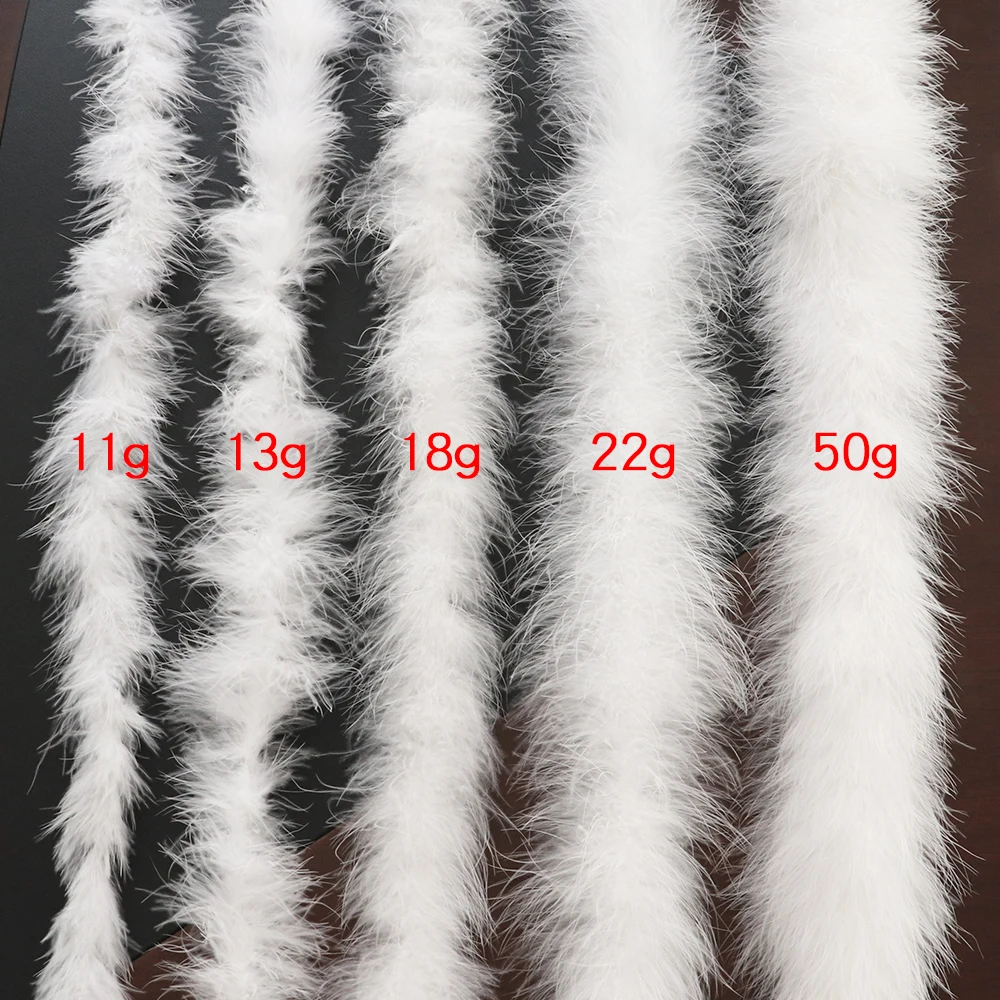 2 Meters Fluffy Marabou Feathers Boa Scarf Natural Turkey Feather On Ribbon Decor Wedding Dress/Skirt Clothing Sewing Accessory