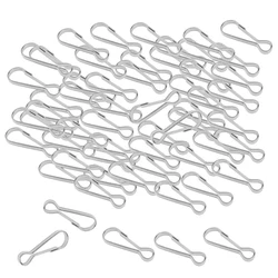 100pcs   Stainless   Steel   Snap   Hook   Keychain   Carabiner   Backpack