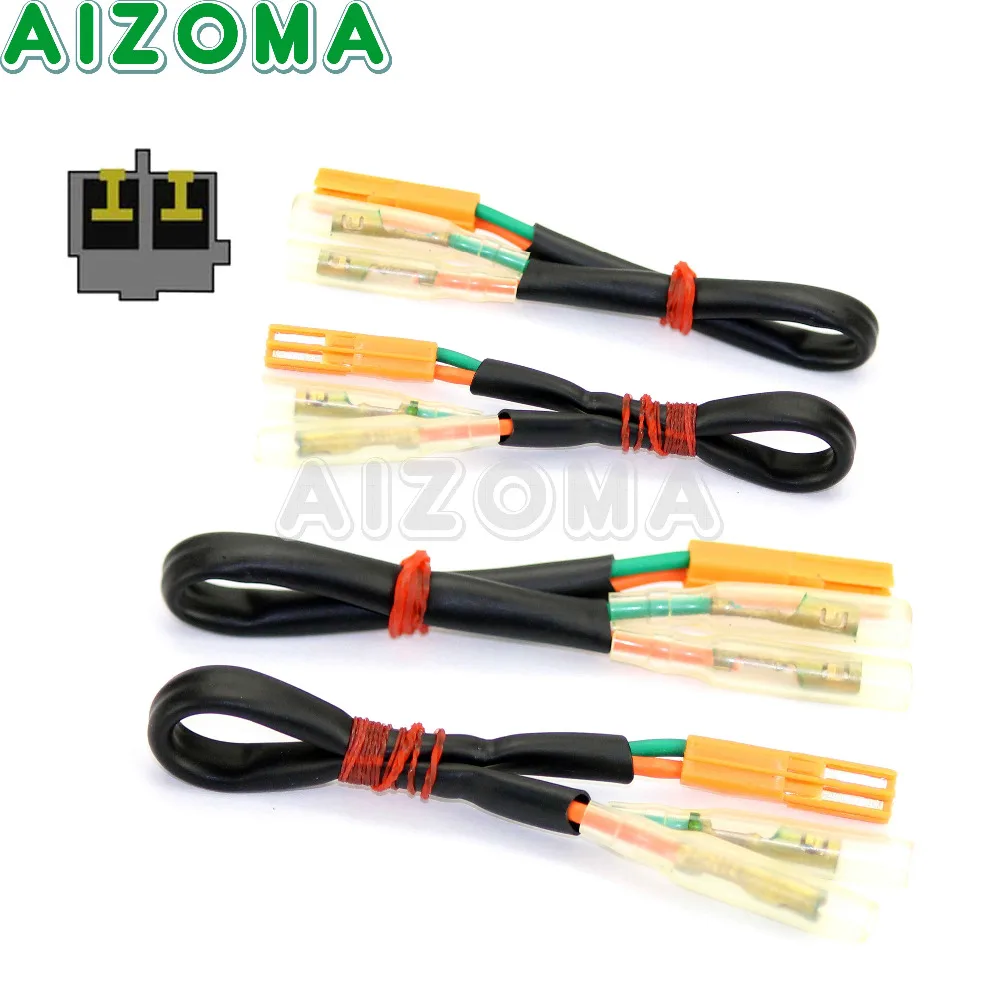 Front Rear Turn Signal Wire Lead Harness Connector Blinker Wiring Adapter Plug for Honda CB CBR VT750 VTX1300 VTX1800 02-17
