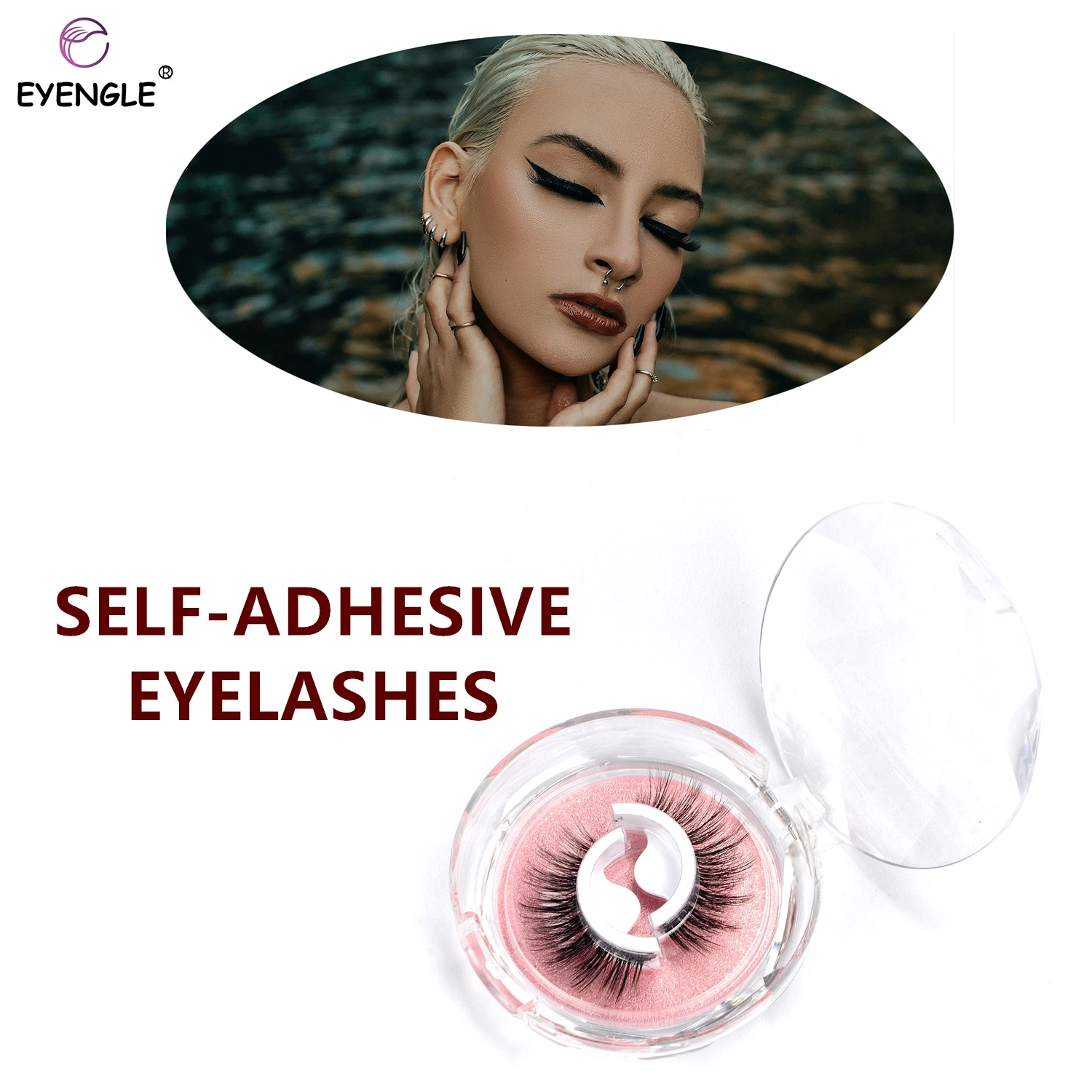 Self-Adhesive Eyelashes Pre-glued Extension Reusable Natural No Glue Eye lash Makeup Tools3D Faux eyelash Free Glue False lashes