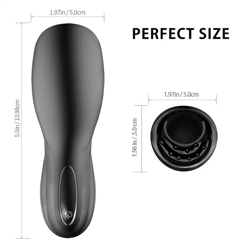 New 10 Modes Penis Delay Trainer Male Masturbator Vibrator Automatic Oral Climax Sex Glans Stimulate Massager Sex Toys for Men