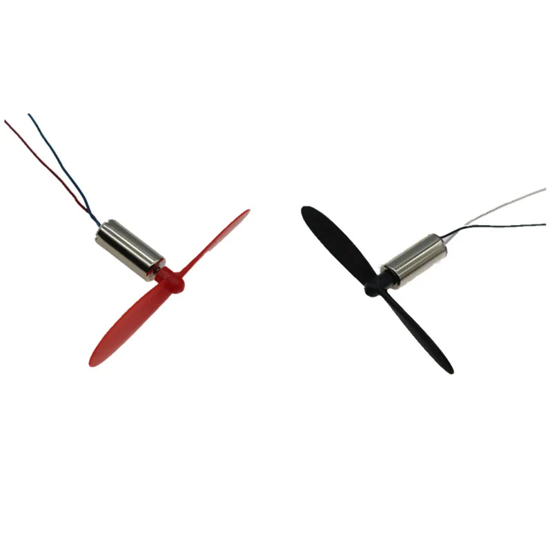 2pcs DC3.7V 7x16mm Coreless Motor with CW/CCW Propeller for Helicopter Aircraft Airplane Model