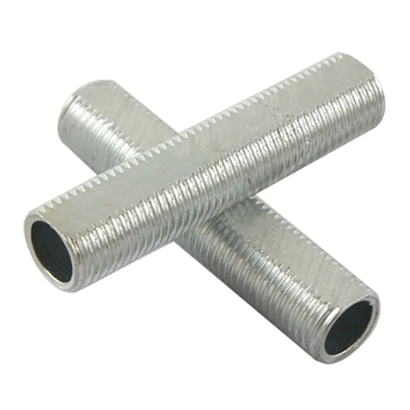 60pcs M10 Cut Edge Hollow Teeth Tube Galvanized Screw Rod Full Teeth Lighting Fittings