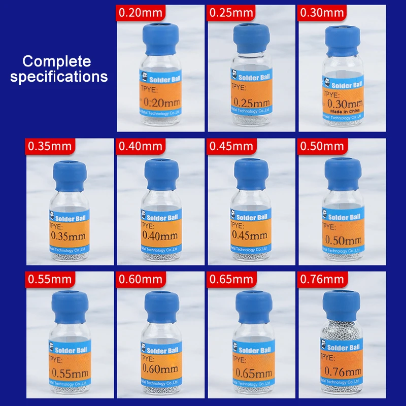 MECHANIC Soldering Balls 0.2/0.25/0.3/0.35/0.4/0.45/0.5/0.6/0.65/0.76mm Solder Ball For BGA Reballing Rework Tools