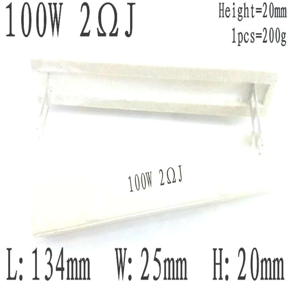 2PCS 100W Keramik Zement Widerstand 0,1R 0,5R 1R 1,5R 2R 2,5R 3R 3,3R 4R 5R 6R 8R 10R 15R 20R 25R 50R 100R 150R 200R 300R 500R 1K – Detail 13
