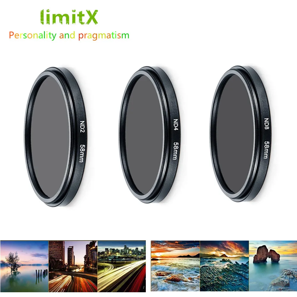 ND2 ND4 ND8 Neutral Density ND Filter & Adapter Ring lens cap keeper for Panasonic LX10 LX15 TZ200 TZ100 TZ220 ZS200 TX2 ZS100