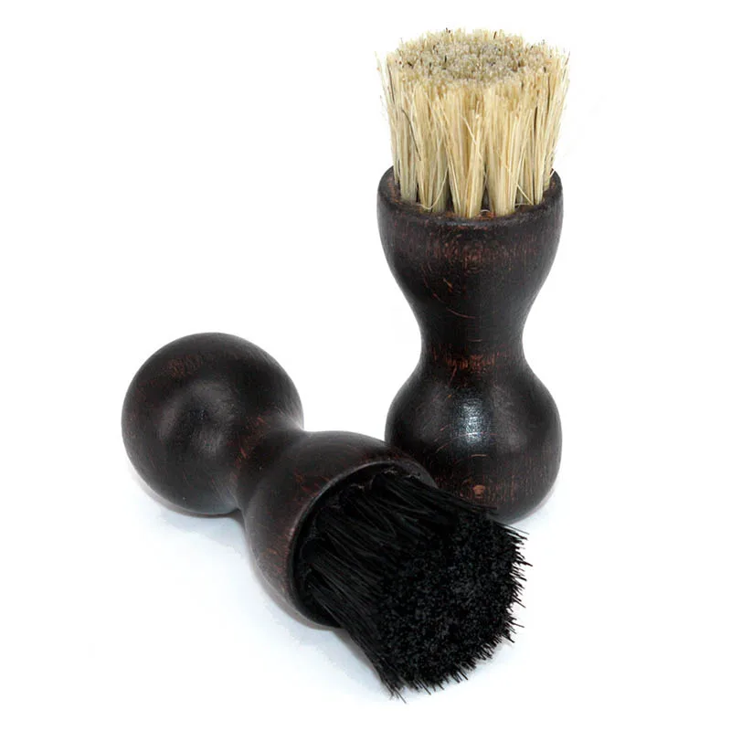 Leather Shoes Supplies Buffing Brush Portable Boot Shoes Brush Wood Handle Home Cleaning Tool 1 PC Mini Hog Bristle Brushes