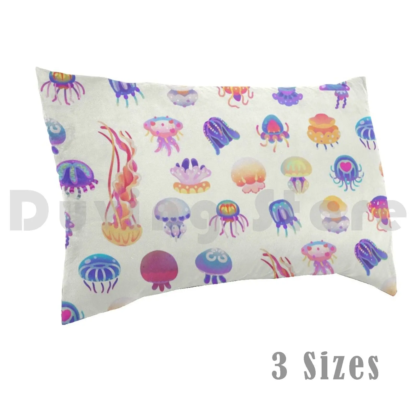 Jellyfish Day-Pastel Pillow Case 20*30 Inch Jellyfish Marine Life Invertebrate Biology Scuba Ocean Summer Cute