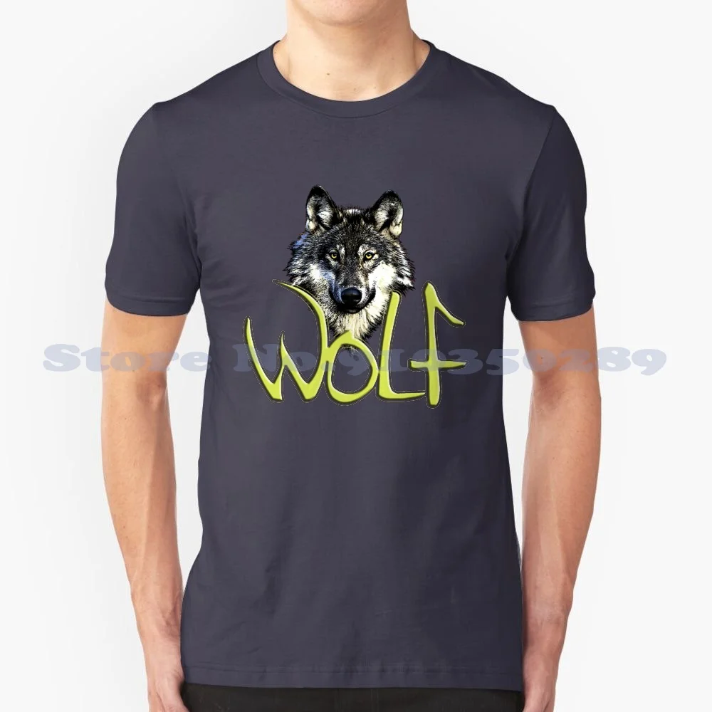 Wolf 3 100% Cotton T-Shirt Wolf Animal Wild Dog Spiritual Goth Hunting Pack Wildlife Woods Forestry Wolves Cool Geek Retro Nerd