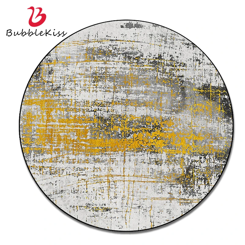 Bubble Kiss Round Rugs For Living Room Abstract Art Home Sofa Floor Carpets Room Decorative Teen Custom Tea Tables Non Slip Mats