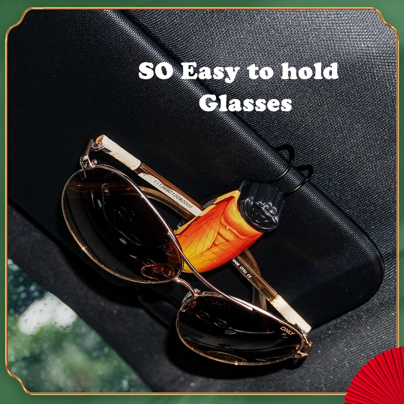 Universal Car Auto Sun Visor Glasses Box Sunglasses Clip Card Ticket Holder Eyeglasses Rope Fastener  Eyewear for women men