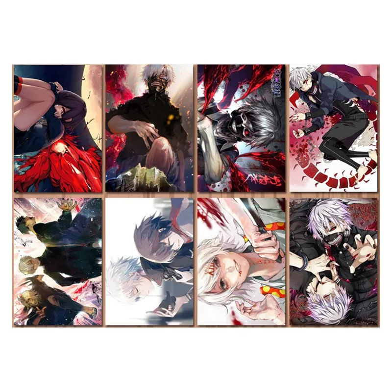 Classic Wall Picture for Kids Boys Nordic Poster Print Home Room Decor Tokyo Ghoul Kaneki Ken Animation Canvas Painting Wall Art