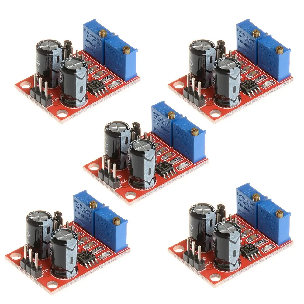 5pcs NE555 Pulse Frequency Square Wave Rectangular Wave Signal Generator Signal Generator Module Stepper Motor Driver DC 5V-15V