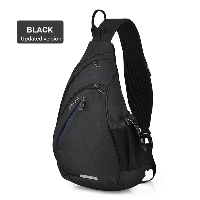 Simple ONE shoulder Bag／マチ20cm Mixi Men Sling Backpack One Shoulder Bag Boys Student School Bags