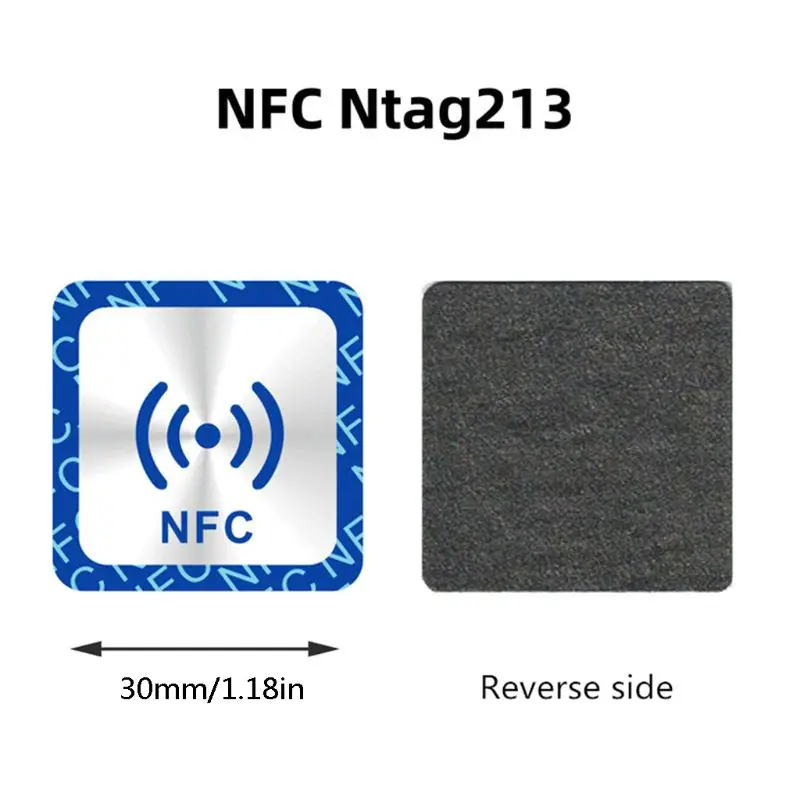 6PCS Universal NFC Ntag213 Tags Anti Metal Sticker NTAG 213 Metallic Badges Token Label for 13.56mhz RFID NFC IC reader Phones