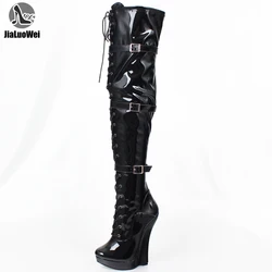 jialuowei Ballet boots Lace-up 7