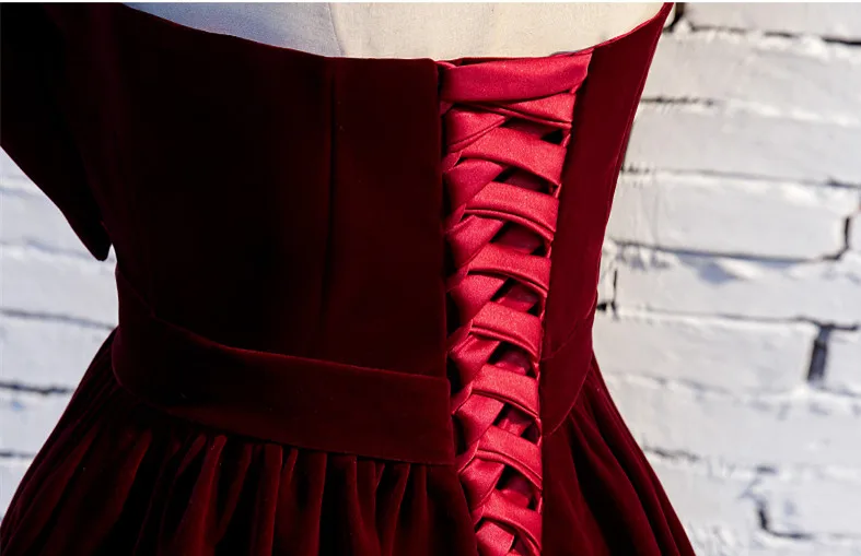 Alta qualidade querida com arco vestido de noite vermelho escuro a linha vestidos de baile longo elegante vestidos de baile 2020 robe de soiree